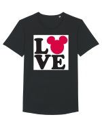 Tricou Mickey Mouse Love Tricou mânecă scurtă guler larg Bărbat Skater