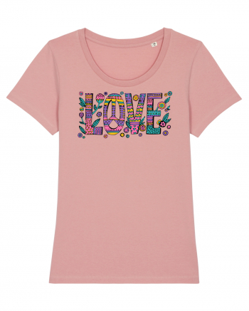 love peace hippie style Canyon Pink