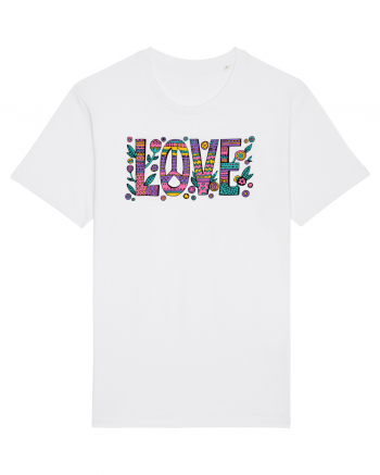 love peace hippie style White