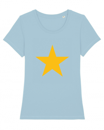 Yellow/Gold Star Sky Blue