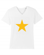 Yellow/Gold Star Tricou mânecă scurtă guler V Bărbat Presenter