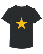 Yellow/Gold Star Tricou mânecă scurtă guler larg Bărbat Skater