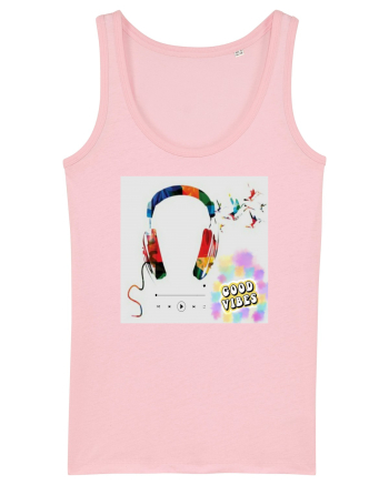 Tricou headphones colorful Cotton Pink