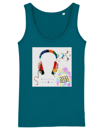 Tricou headphones colorful Ocean Depth