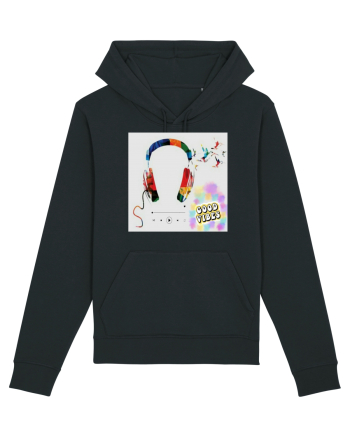 Tricou headphones colorful Black