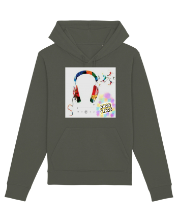 Tricou headphones colorful Khaki