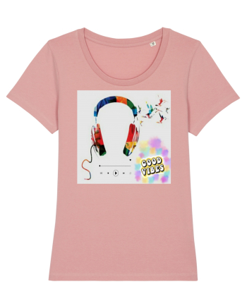 Tricou headphones colorful Canyon Pink