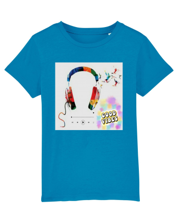 Tricou headphones colorful Azur