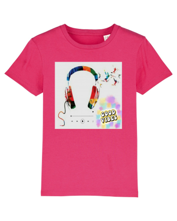 Tricou headphones colorful Raspberry
