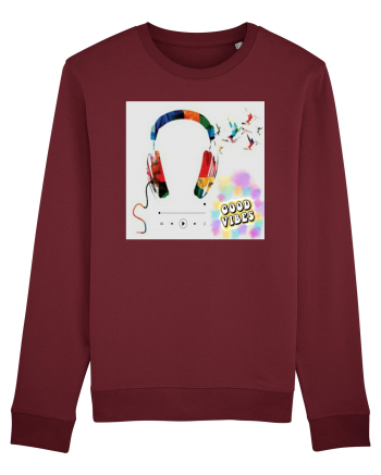 Tricou headphones colorful Burgundy