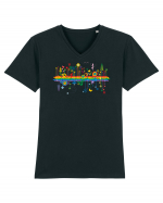 rainbow_I Tricou mânecă scurtă guler V Bărbat Presenter