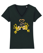 love_I Tricou mânecă scurtă guler V Damă Evoker