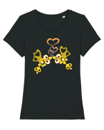 love_I Tricou mânecă scurtă guler larg fitted Damă Expresser