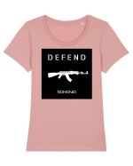 Defend Romania Tricou mânecă scurtă guler larg fitted Damă Expresser