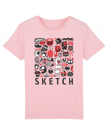 animals sketch design monsters Cotton Pink
