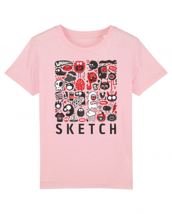 animals sketch design monsters Cotton Pink