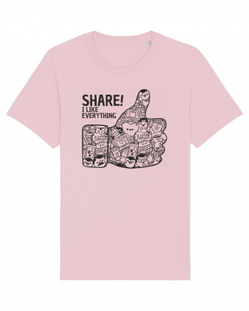 like social media Cotton Pink