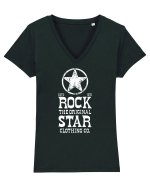 original rock star Tricou mânecă scurtă guler V Damă Evoker