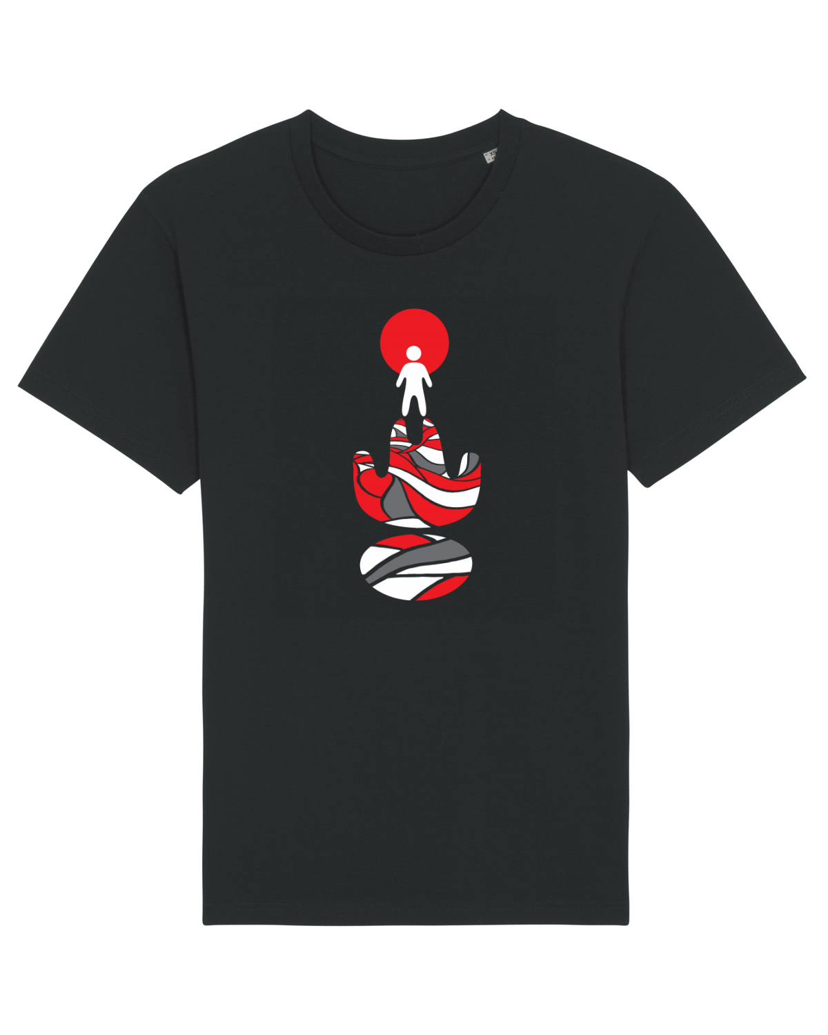 Tricou mânecă scurtă Unisex Rocker Black