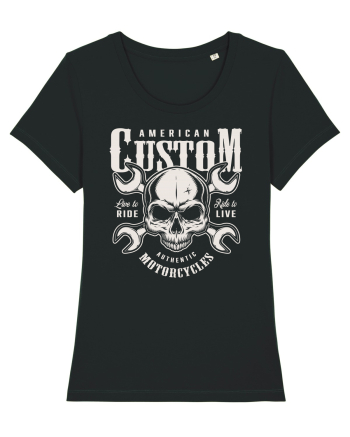 custom motorcycles biker Black