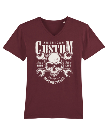 custom motorcycles biker Burgundy