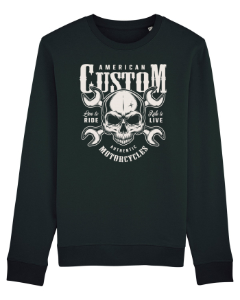 custom motorcycles biker Black