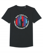 new york statue liberty Tricou mânecă scurtă guler larg Bărbat Skater