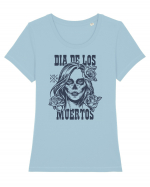 dia muertos day dead Tricou mânecă scurtă guler larg fitted Damă Expresser