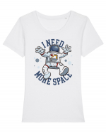 astronaut space cosmos rocket Tricou mânecă scurtă guler larg fitted Damă Expresser