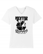 rockstar rock star Tricou mânecă scurtă guler V Bărbat Presenter