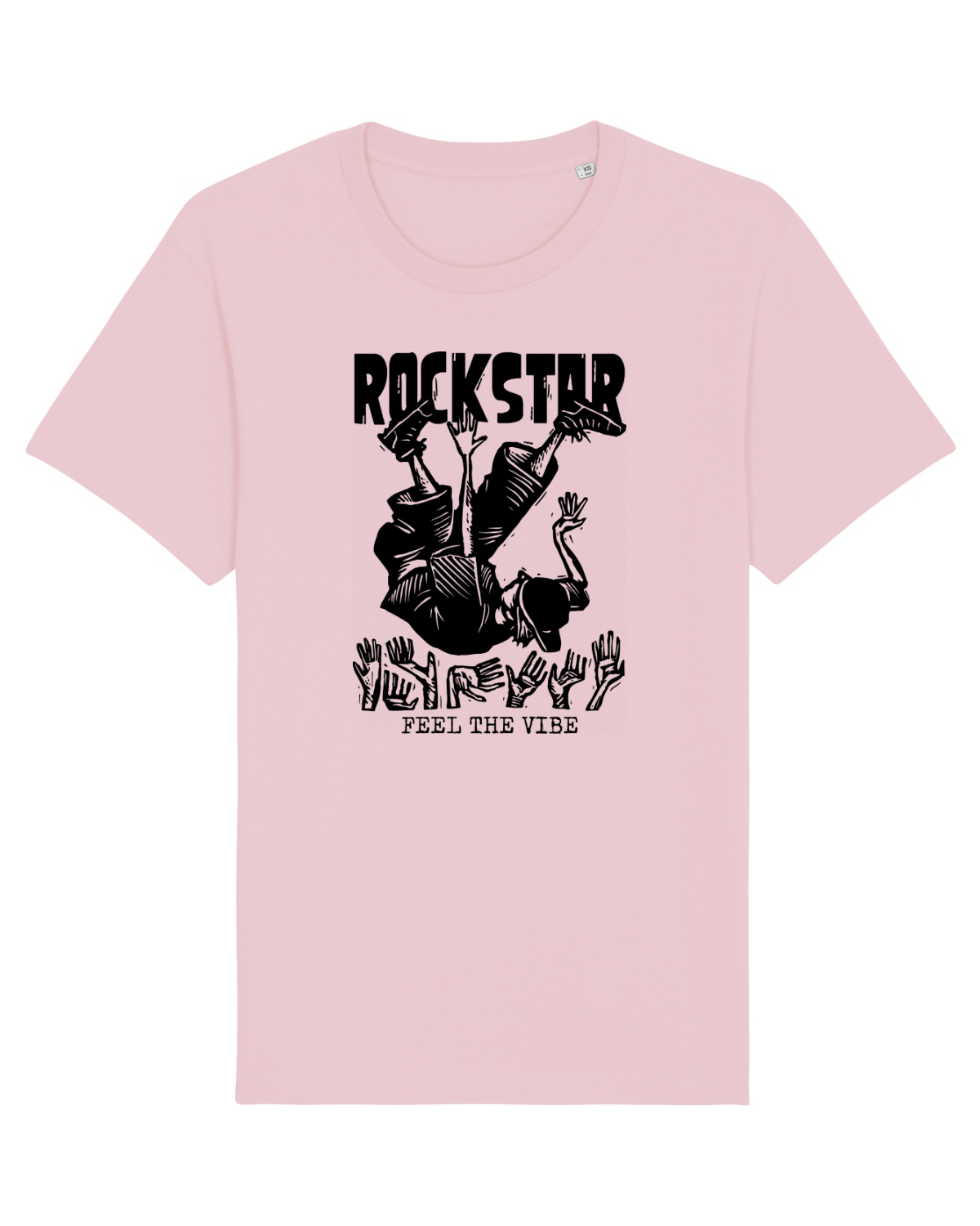 Tricou mânecă scurtă Unisex Rocker Cotton Pink