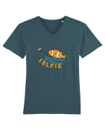 Selfie Fish Tricou mânecă scurtă guler V Bărbat Presenter
