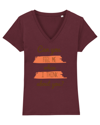 Tricou romanțat Burgundy