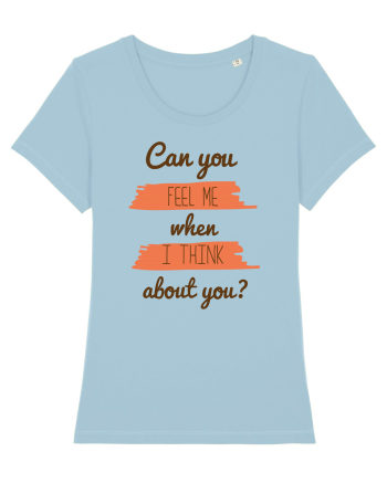 Tricou romanțat Sky Blue