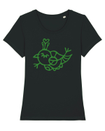 birdy_VI-1 Tricou mânecă scurtă guler larg fitted Damă Expresser