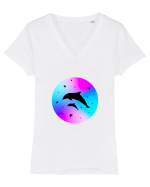 Sea life Tricou mânecă scurtă guler V Damă Evoker