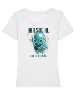 anti social social club Tricou mânecă scurtă guler larg fitted Damă Expresser