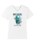 anti social social club Tricou mânecă scurtă guler V Bărbat Presenter