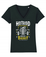 hotrod classic vintage car bad boy Tricou mânecă scurtă guler V Damă Evoker