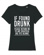 found drunk Tricou mânecă scurtă guler larg fitted Damă Expresser