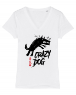 crazy mad dog Tricou mânecă scurtă guler V Damă Evoker