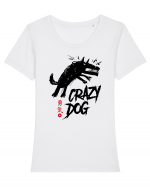 crazy mad dog Tricou mânecă scurtă guler larg fitted Damă Expresser