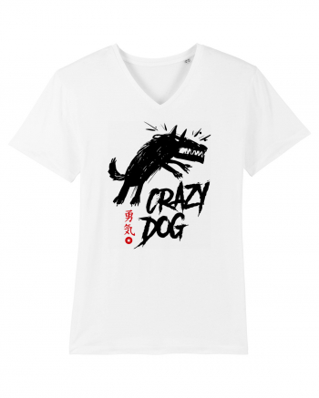 crazy mad dog White