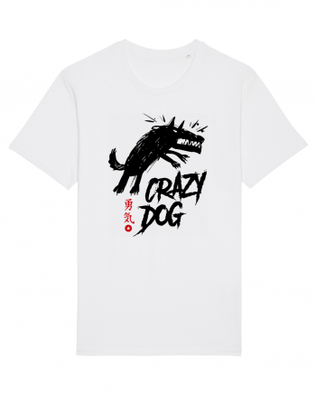 crazy mad dog White