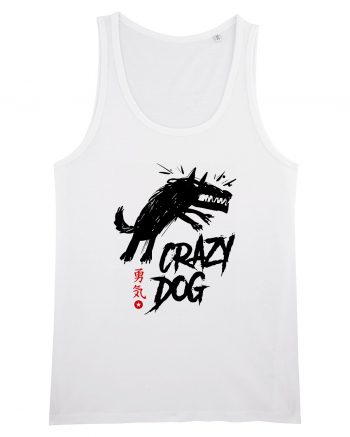 crazy mad dog White