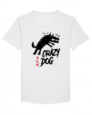 crazy mad dog White