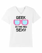 geek school nerd Tricou mânecă scurtă guler V Bărbat Presenter