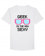 geek school nerd Tricou mânecă scurtă guler larg Bărbat Skater