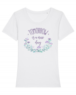 Optimism Tricou mânecă scurtă guler larg fitted Damă Expresser