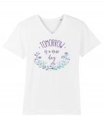 Optimism Tricou mânecă scurtă guler V Bărbat Presenter